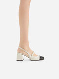 multi-color square-toe platform Mary Jane women's shoes