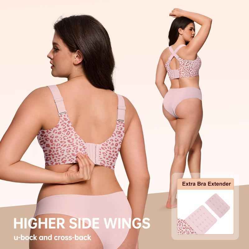 Backless Wide-Strap Bra – Wire-Free Lift for Large Bust