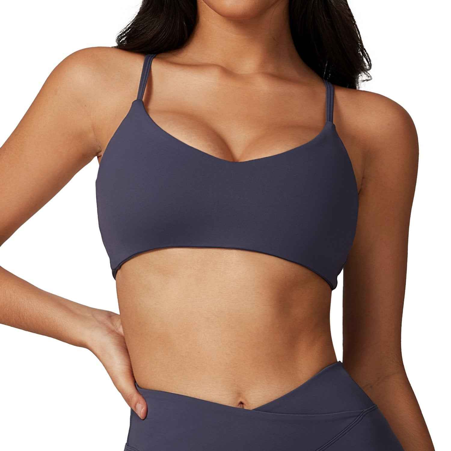 Eco-Friendly Quick-Dry Sports Bra for Yoga and Running.