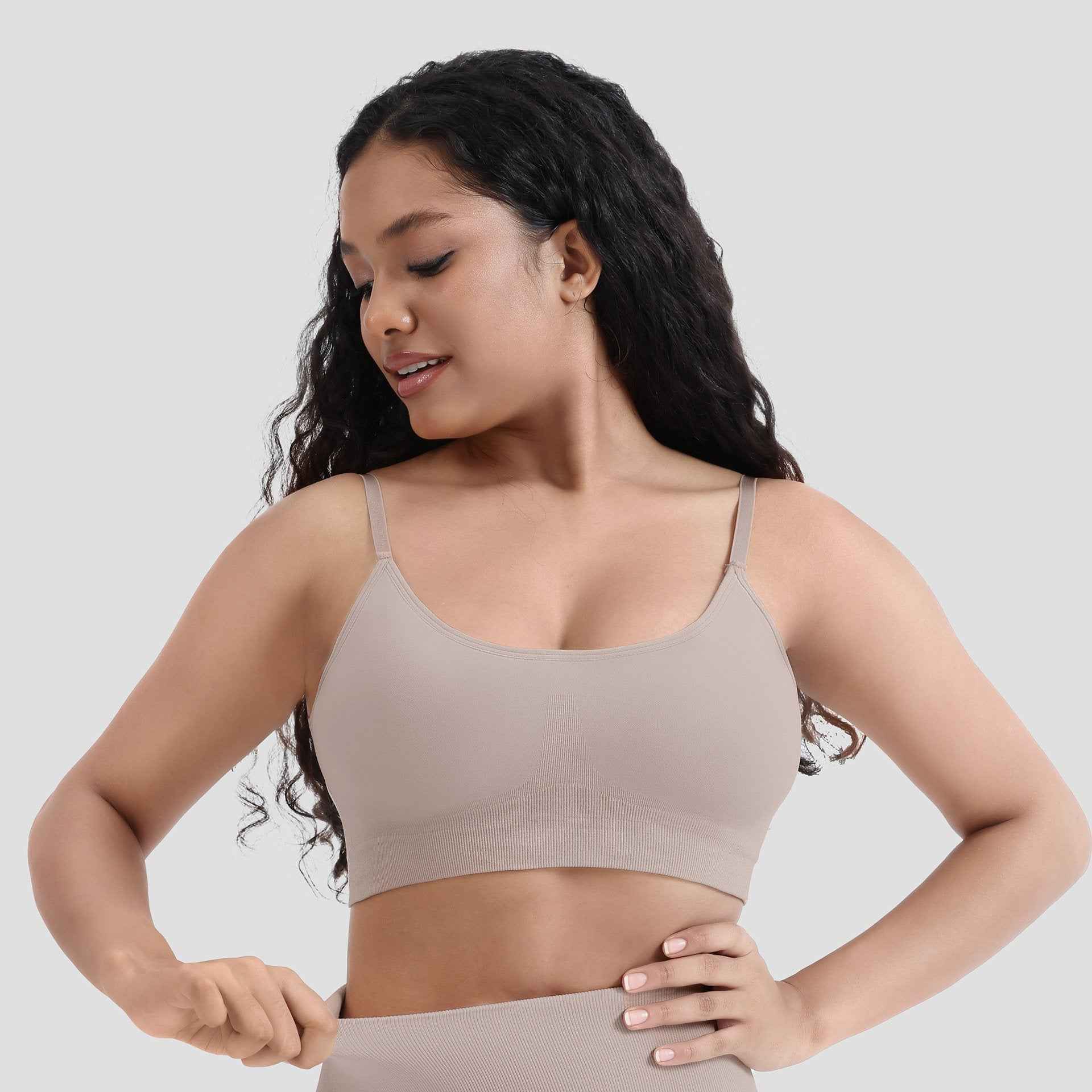 Seamless Detachable Pad Wire-Free Bra for Women