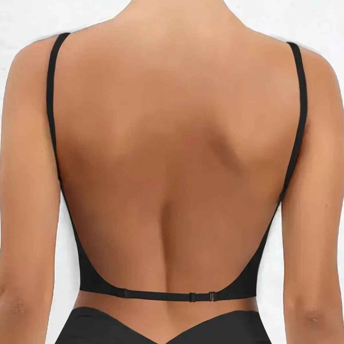 Women's U Backless Push-up Bra with Adjustable Straps
