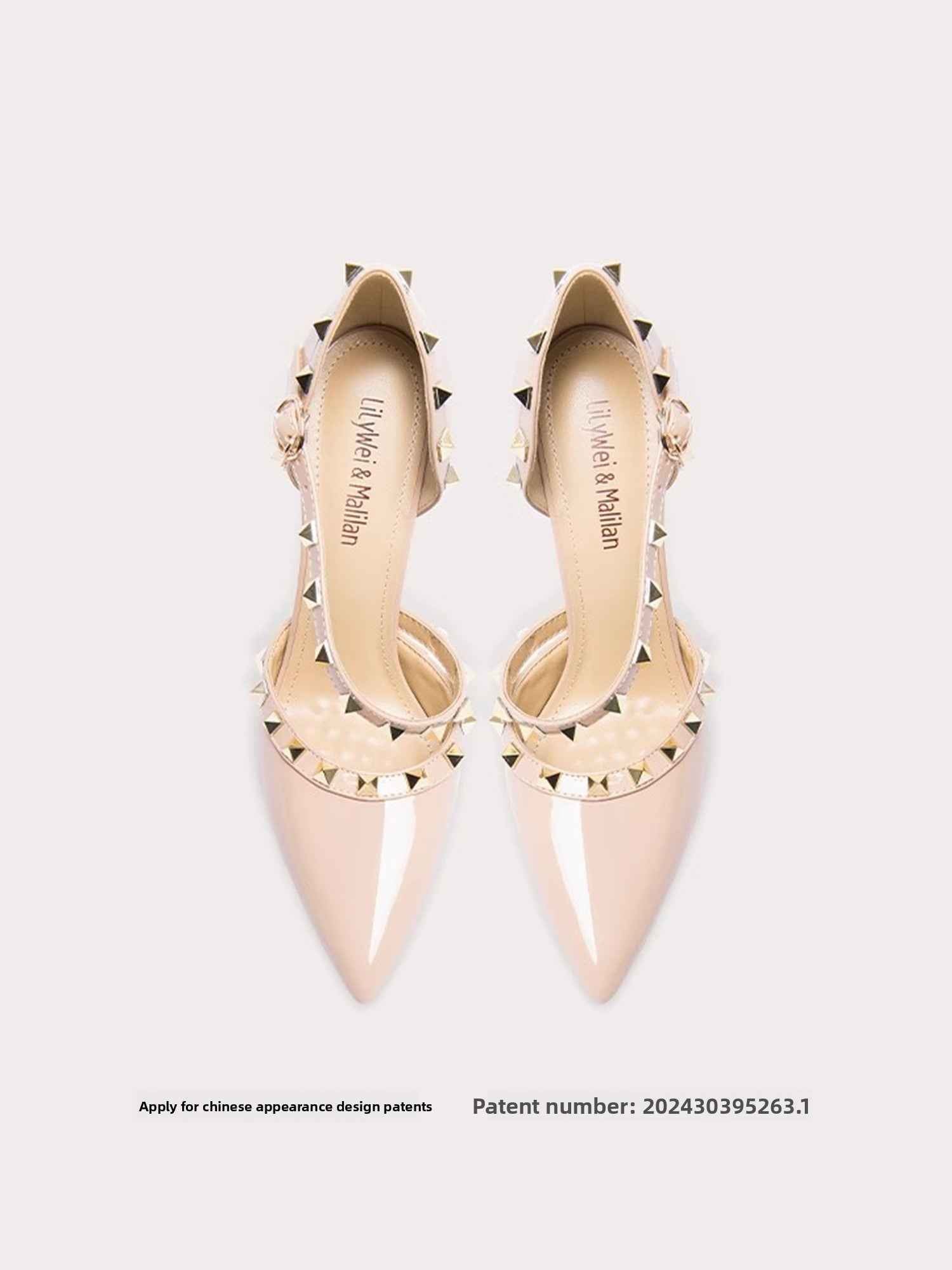 Rivet nude high heels