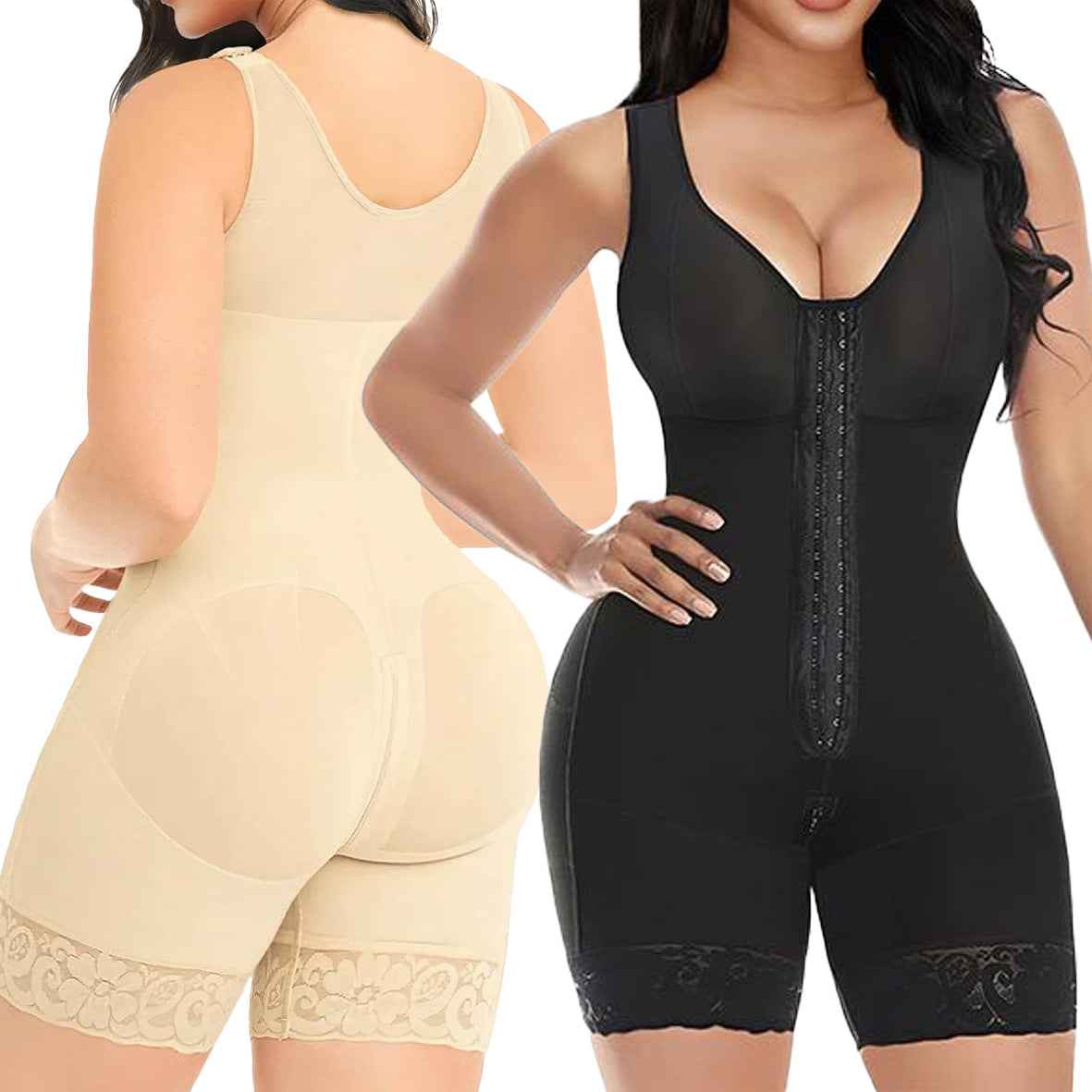 Women's Body Shaping One-Piece Garment with Zipper