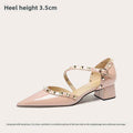 Rivet nude high heels