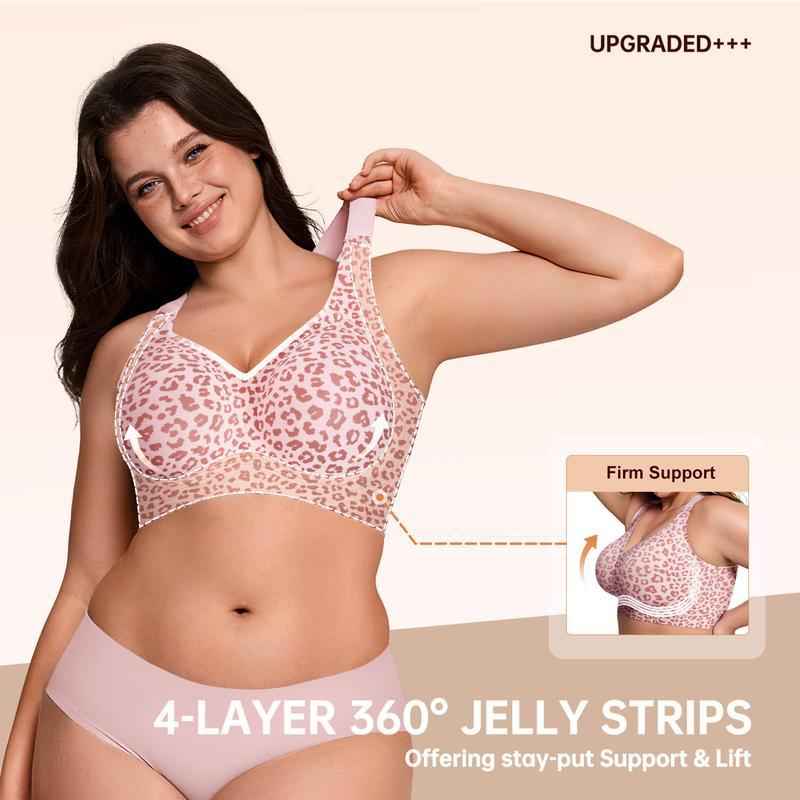 Backless Wide-Strap Bra – Wire-Free Lift for Large Bust