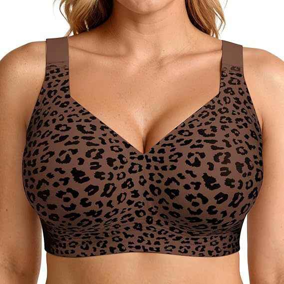 Backless Wide-Strap Bra – Wire-Free Lift for Large Bust