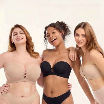 Strapless Front-Clasp Bra – Wire-Free Lift & Non-Slip Support