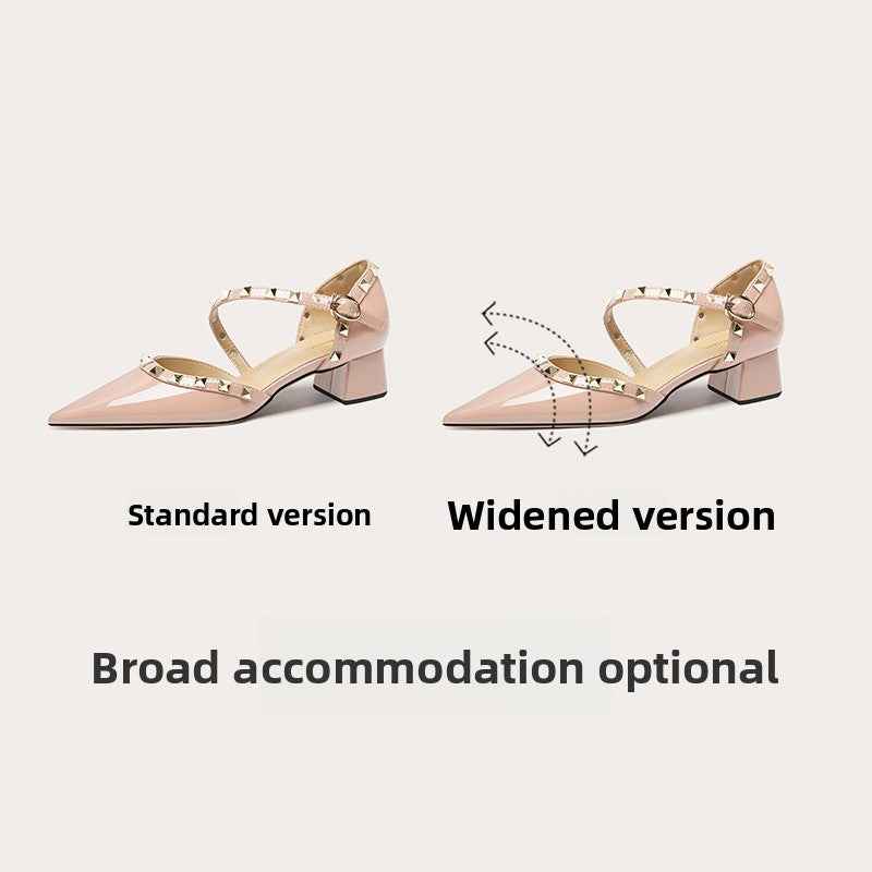 Rivet nude high heels