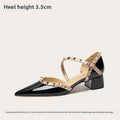 Rivet nude high heels