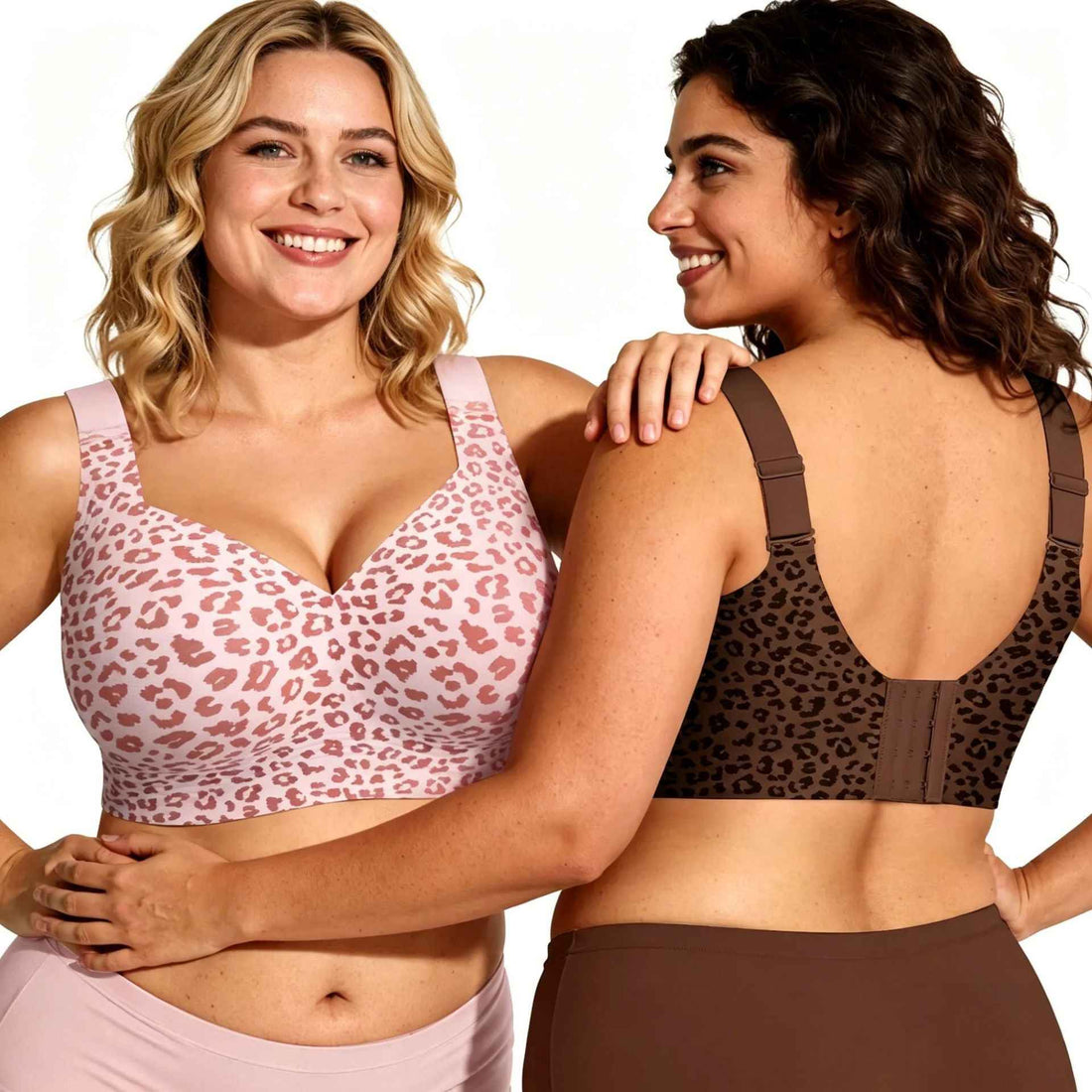 Backless Wide-Strap Bra – Wire-Free Lift for Large Bust