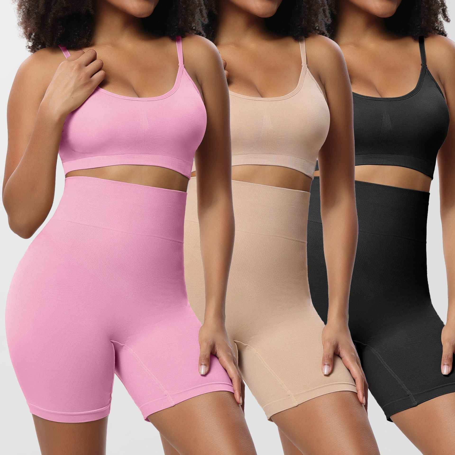 Halter sports bra set without steel rings