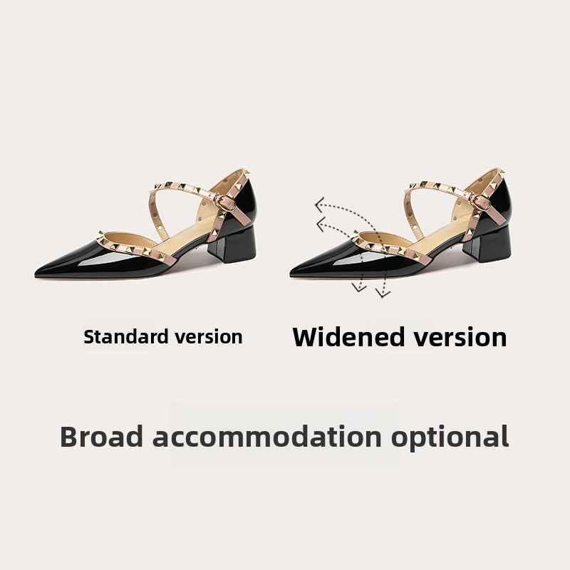 Rivet nude high heels